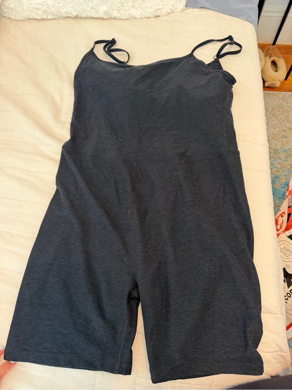 Beyond Yoga Black One-Piece Stretch Romper
